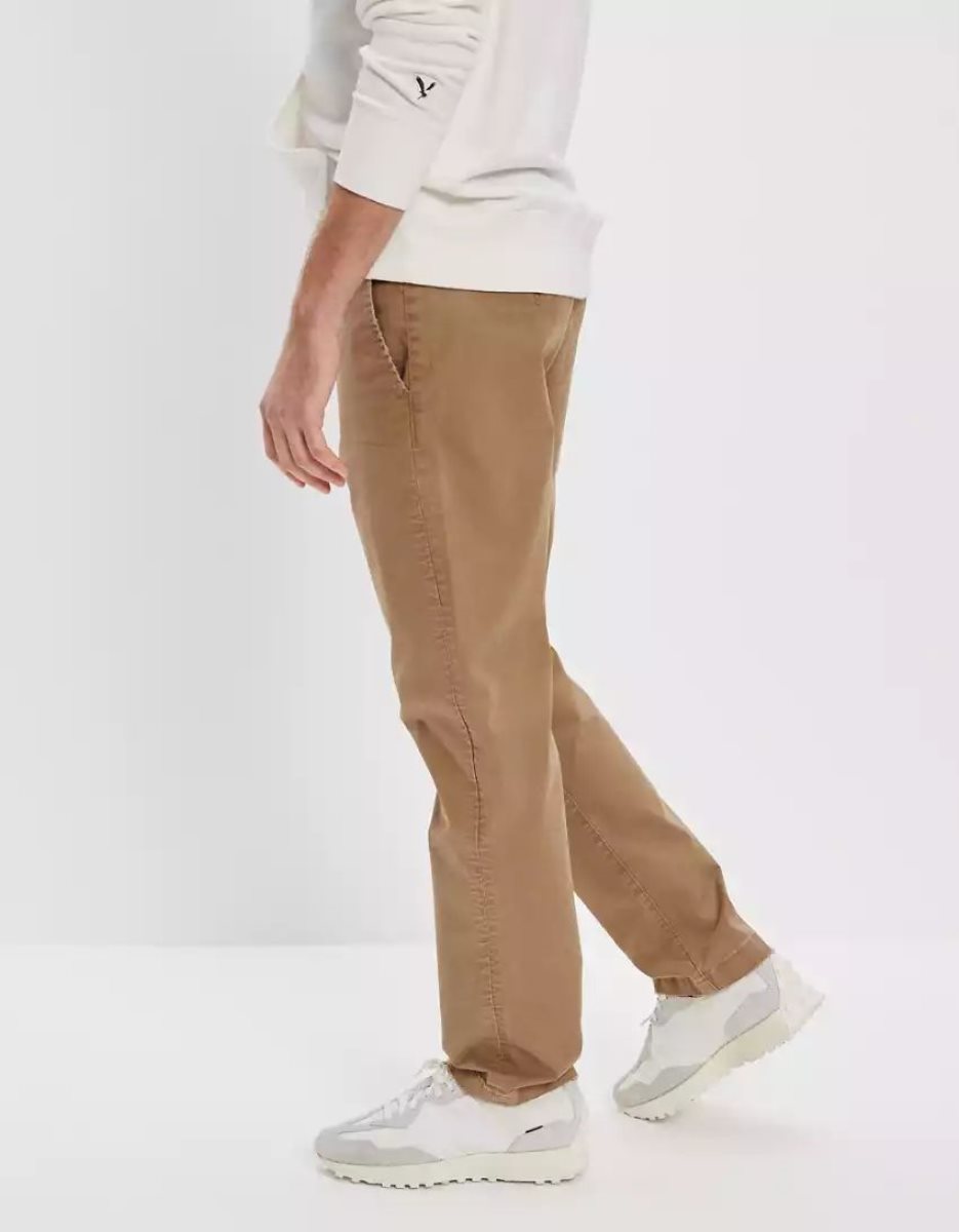 Pantalon American Eagle AE Flex Athlétiques Droit Lived-In Khaki Multicolore Homme | LRB-81268185